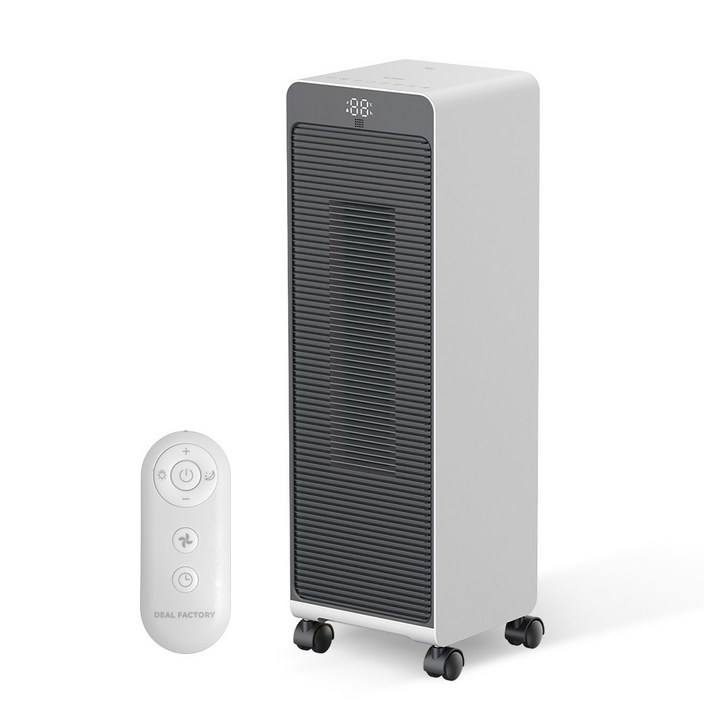 예약판매딜팩토리 PTC 온풍기 가정용 업소용 BLDC 리모컨 AI탑재, DF8080, 그레이, 그레이
