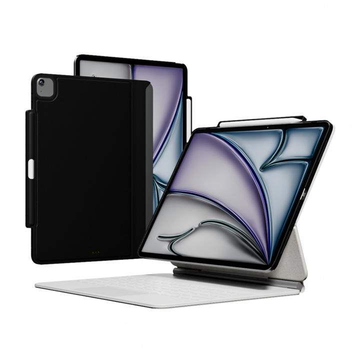 니케 에어맥이지프로 아이패드 매직키보드 호환 케이스, 블랙, 1개
