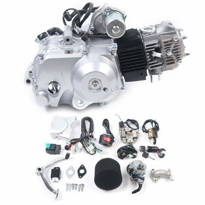 125cc 엔진 4행정 모터 싱글 실린더 피트 더트 바이크 ATV 쿼드 키트 공랭식 수동 클러치 CRF50F 00-09 11-15 CRF70 XR70 (모델 2), 1개