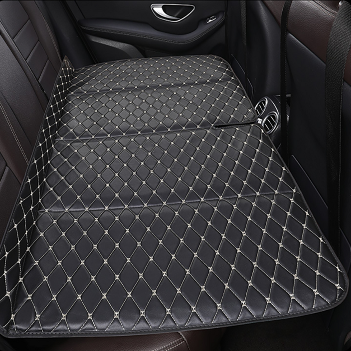 Alemon 차량용 뒷좌석 확장형 접이식 평탄화 차박 매트 보드, 검정금색