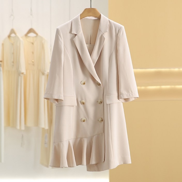 빅사이즈 정장드레스 검은색정장 베이지드레스 결혼식장옷 신부예복 정장원피스 돌잔치엄마 슬림