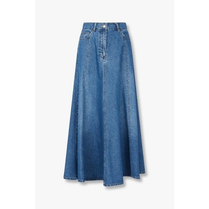 [백화점 정품] 지컷 [AK플라자] 플레어 데님 롱 스커트 (7255155105)