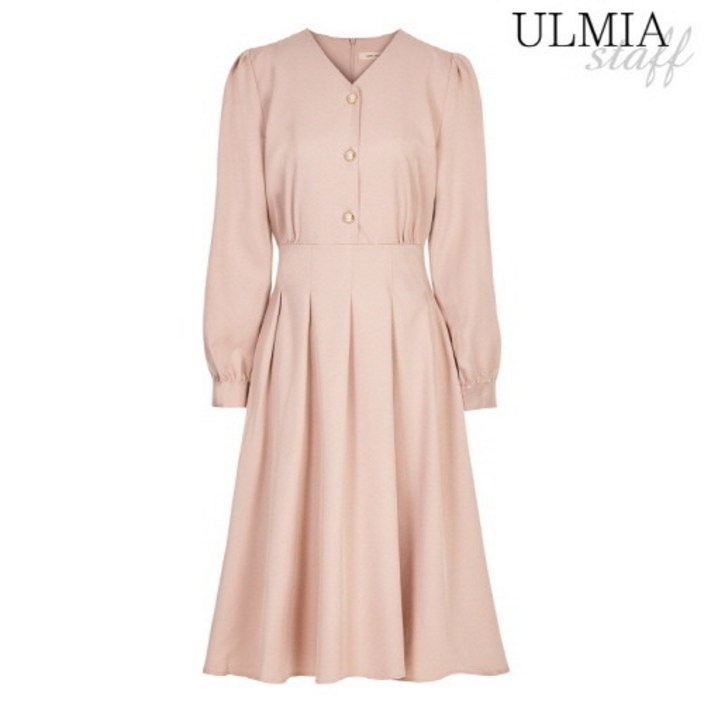 율미아스탭 율미아스탭 진주버튼핀턱원피스_S3S1OP3161