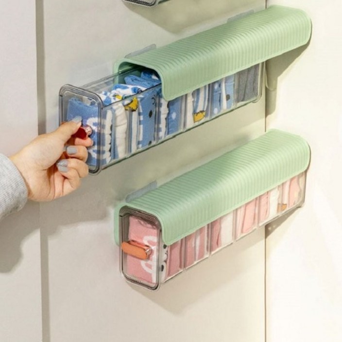 슬라이딩 속옷정리함 다용도 투명 양말 보관함