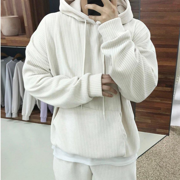 남자트레이닝 코듀로이 후드트레이닝 셋업