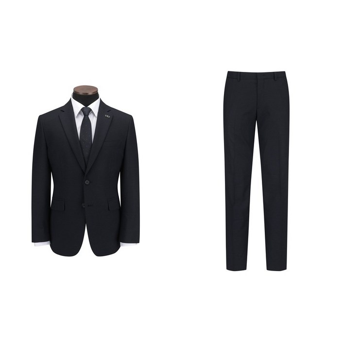 코오롱패션 코오롱 브렌우드 폴리 레이온 스판 가을겨울 다크네이비 편직 슬림핏 정장 세트무료배송