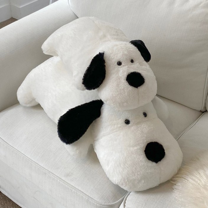 진심디자인 바둑이 모찌 강아지 인형, 혼합색상