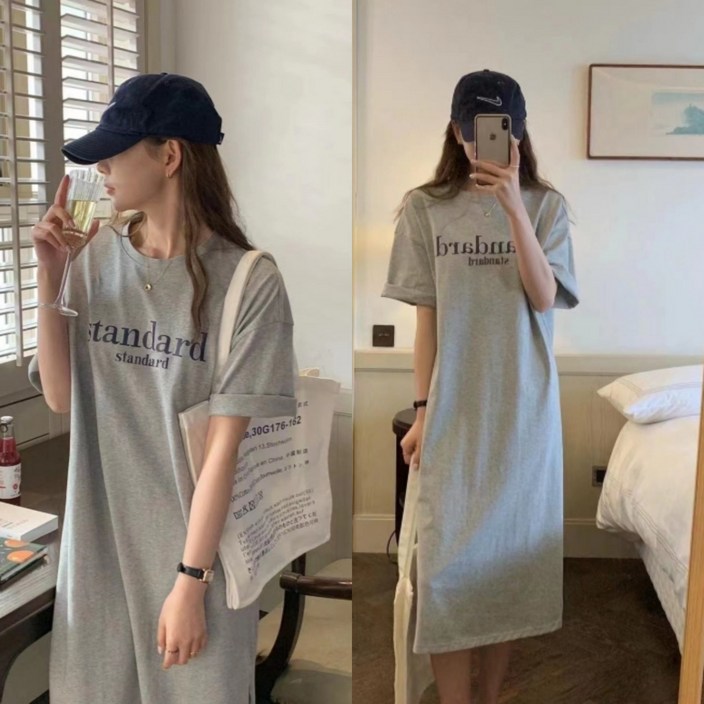 모아 M4XL 롱원피스 반팔 빅사이즈