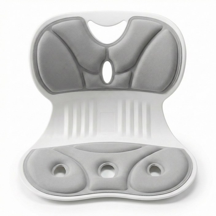 커블체어 등받이 허리보호 자세보정의자, 그레이