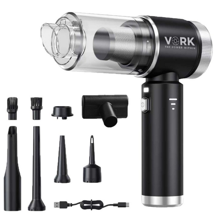VORK 무선 미니 청소기 진공 핸디 가정용 에어건 소형 원룸 저렴한 청소기