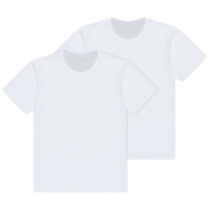 언룩 남녀공용 빅사이즈 무지 라운드 반팔 티셔츠 2XL9XL 2장세트 4color