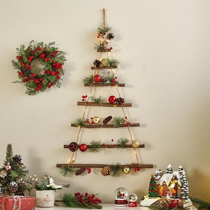 모던하우스 LED 조명 우드행잉 벽트리 LW48xH70cm골드 레드 AF9224003