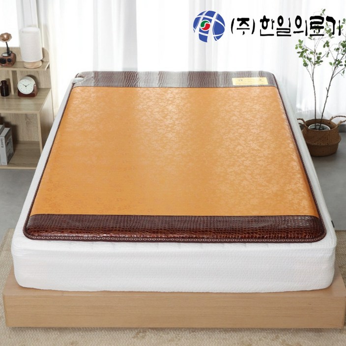 [무전자 26년형] 한일의료기 국산 EMF 전자파 없는 탄소매트 두꺼운 카본 전기매트 싱글 더블 퀸 분리난방, 탄소악어매화, 더블 퀸 분리난방(150x200)