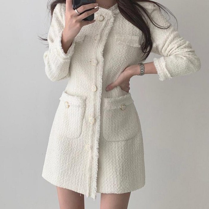 트위드원피스 겨울 오피스룩 미니 원피스 자켓