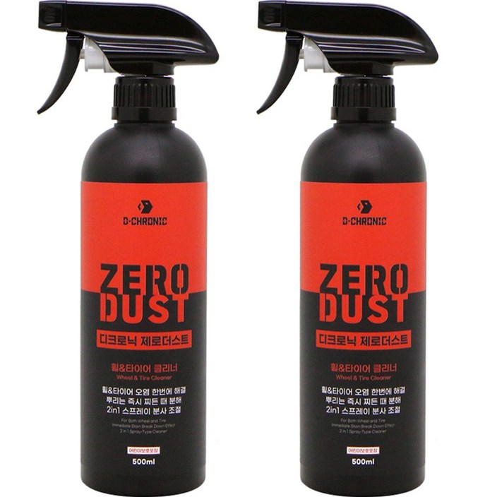 디크로닉 제로더스트 휠 앤 타이어 클리너, 500ml, 2개