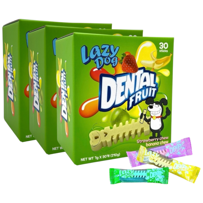 레이지독 덴탈프루츠 강아지 양치껌 치석제거 덴탈껌, 3개