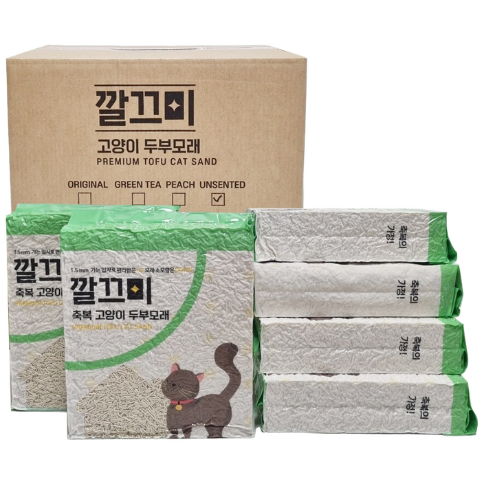 고양이두부모래 1.5mm 극세사입자, 8L, 6개, 녹차향