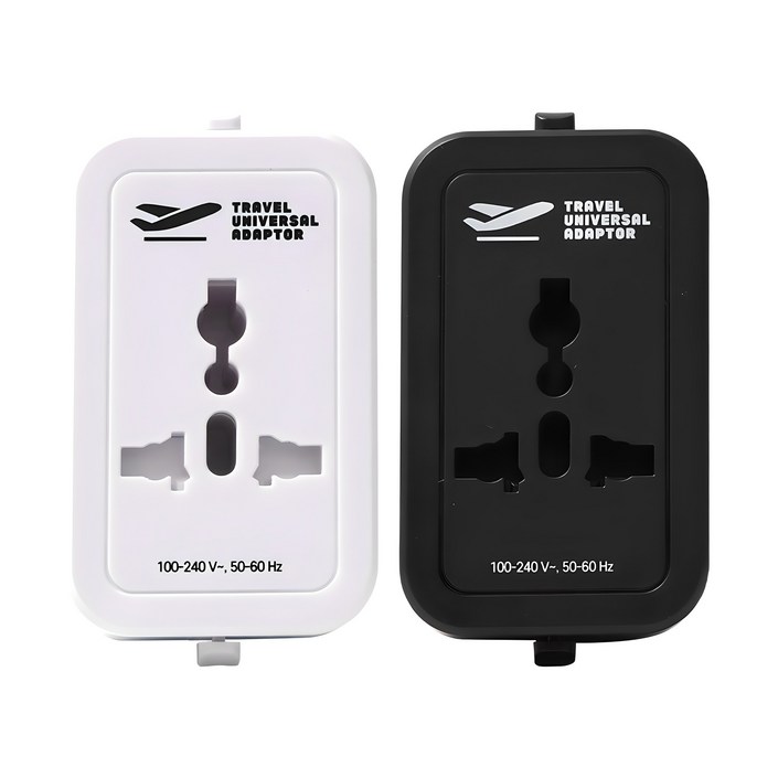 홈플래닛 해외 여행용 멀티 어댑터 2p  파우치 2p 세트