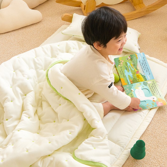 잠자코 메이 도트 가방형 낮잠이불 세트