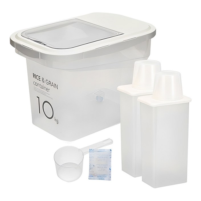 씨밀렉스 라이스키퍼 쌀통 10kg + 1300ml 잡곡통 2p
