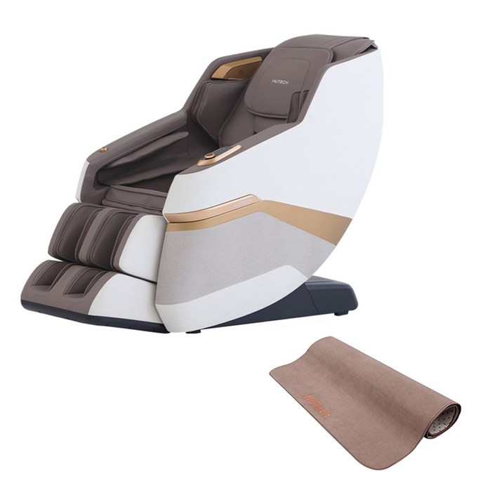 휴테크 뉴컴마 무중력 안마의자 방문설치, HT-N17A, 크림 베이지+샌드 브라운(안마의자) + 랜덤발송(사각러그)