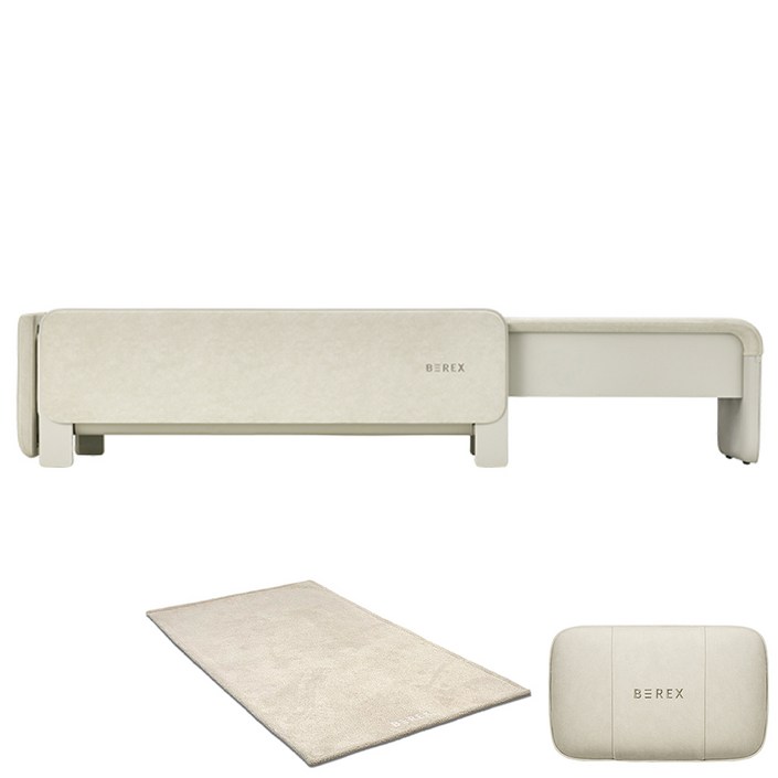 코웨이 비렉스 안마베드 + 마사지쿠션 + 러그 방문설치, MB-B01, 크림화이트