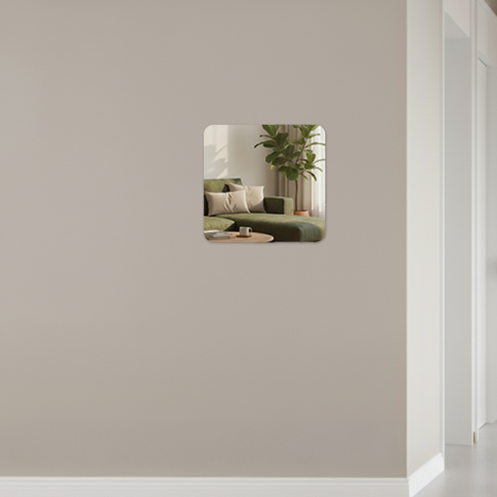 코멧 벽에 붙여서 사용하는 아크릴 거울 20 x 20 cm