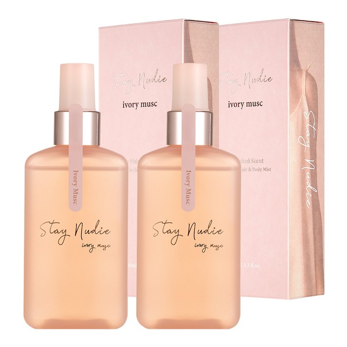 바디홀릭 스테이누디 헤어바디미스트 아이보리 뮤스크, 100ml, 2개