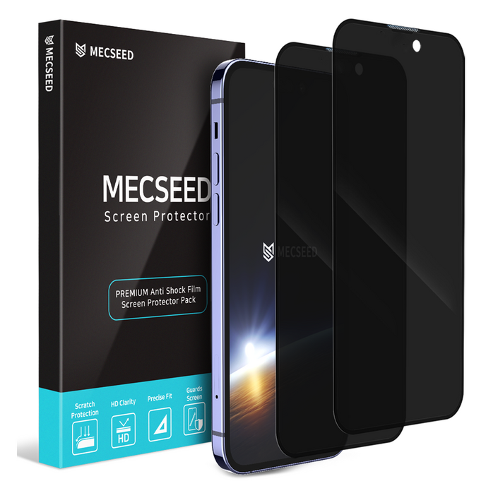 MECSEED 6DX 쉴드마스터 사생활 프라이버시 풀커버 강화유리 휴대폰 액정보호필름, 2개 MECSEED 6DX 쉴드마스터 사생활 프라이버시 풀커버 강화유리 휴대폰 액정보호필름, 2개