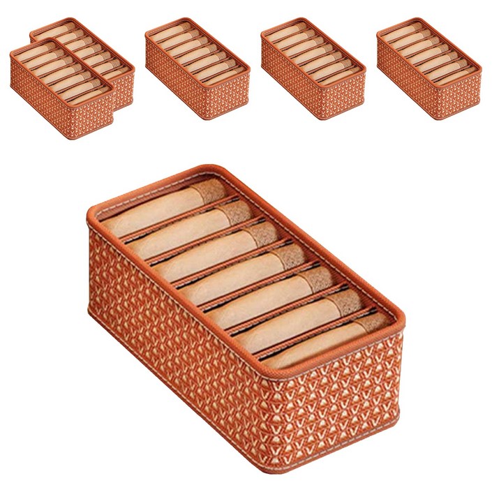 조이베리 다용도 서랍형 속옷 정리함, 와인레드, 6개