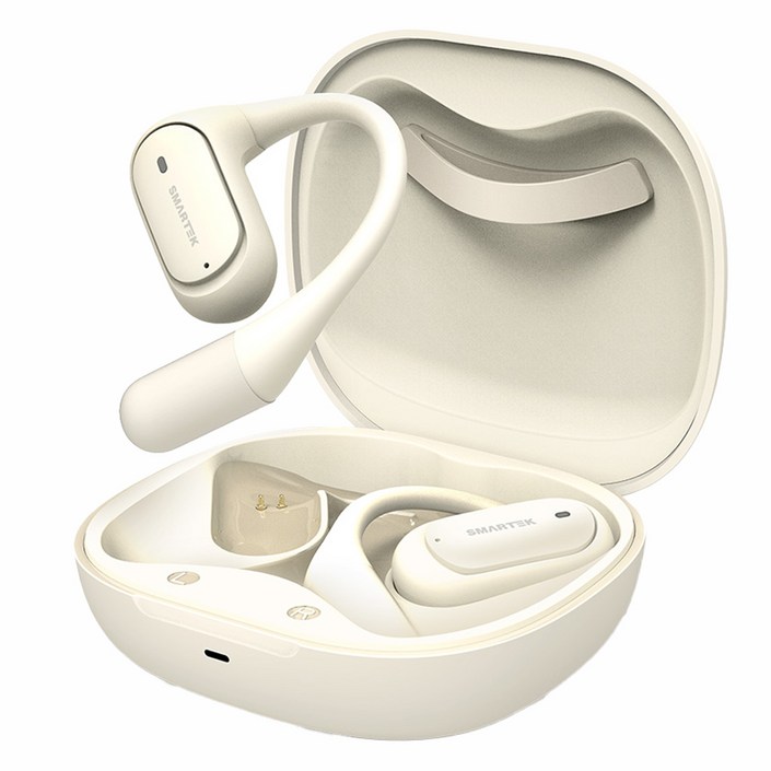 스마텍 오픈형 무선 블루투스 이어셋, STBTEC650, 베이지