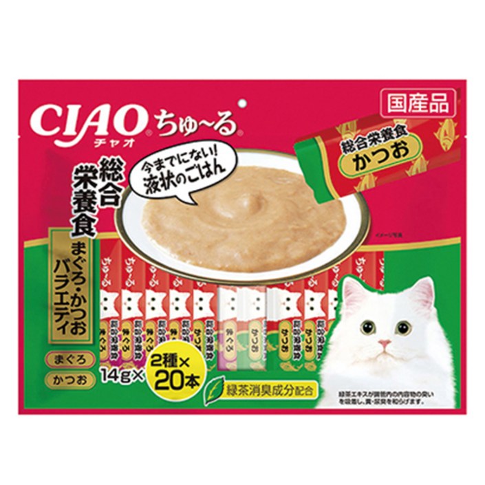 이나바 고양이 츄르 버라이어티 종합영양식 40p