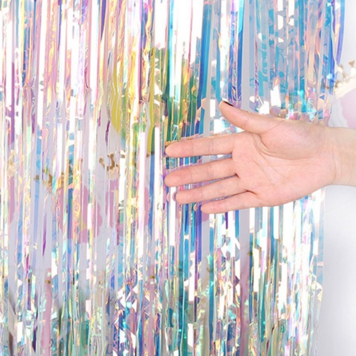 로지 파티장식 은반 수술커튼 5p