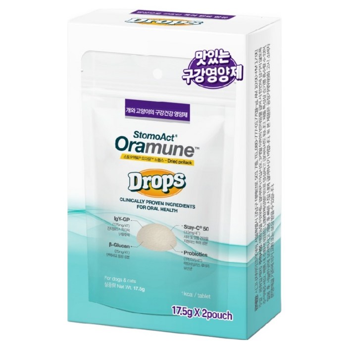 시그니처바이 반려동물 오라뮨 드롭스 드라이드 폴락 영양제, 64정, 구강/치석관리, 1개