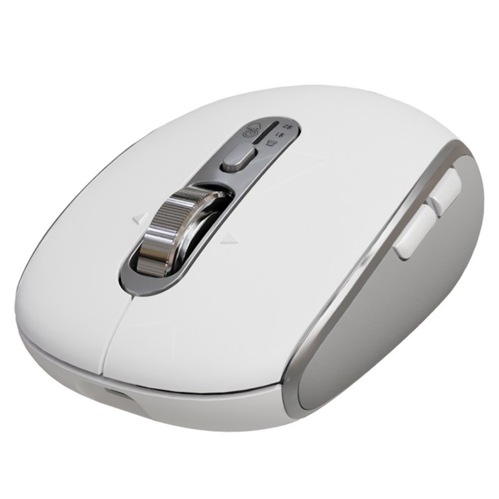 아이리버 GT100 항균처리 충전 스마트 스크롤 무한 휠 멀티페어링 블루투스 컴팩트 무소음 무선 마우스, 화이트, 단일상품