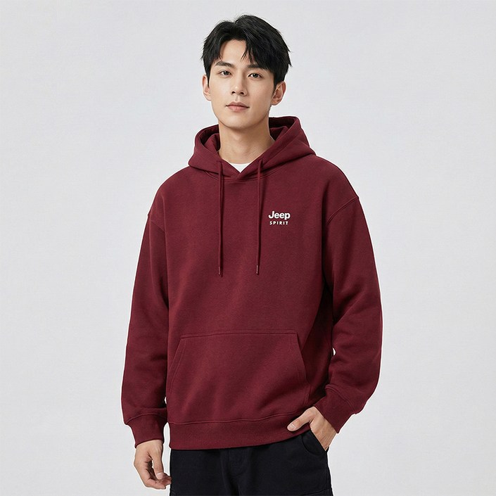 지프 남녀공용 패셔너블 빅포켓 후드티