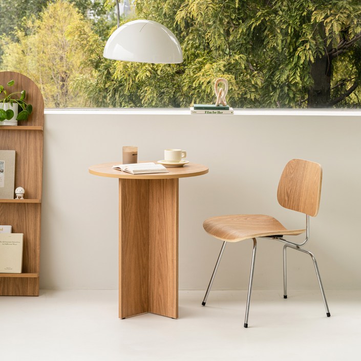 우드레이 홈카페 원형 식탁 테이블 600