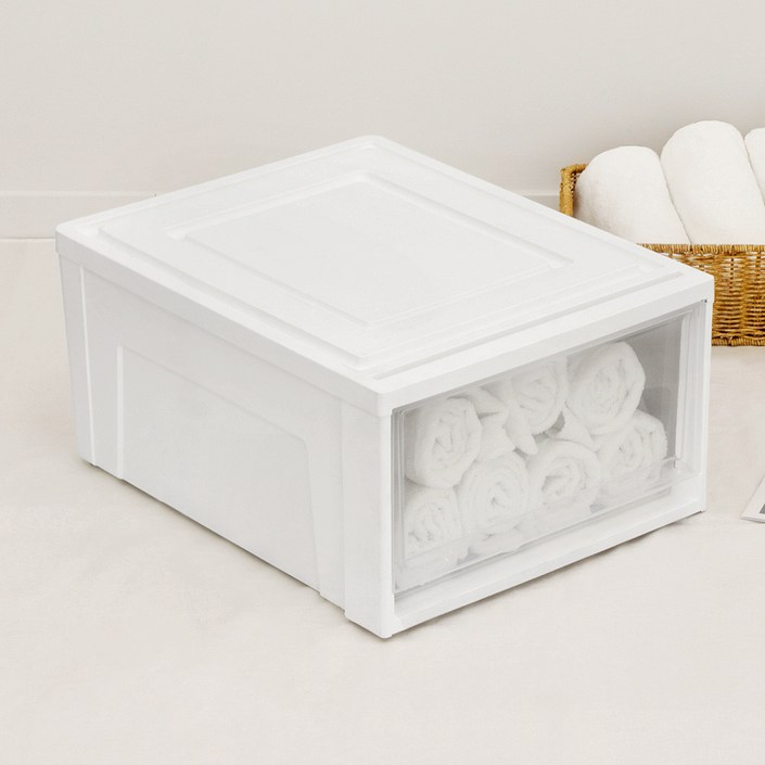 코멧 국내생산 폭 넓은 클리어 시스템 수납장 와이드서랍