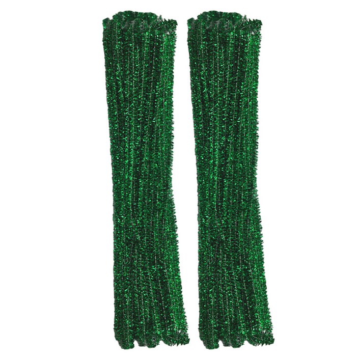 만들하비 칼라 색상 재단 가는 모루 털 철사 끈 반짝이 크리스마스 트리, 01 반짝그린, 200개