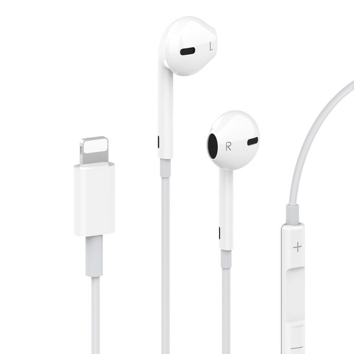 뉴클 이어핏 8핀 오픈형 유선 블루투스 이어폰, SSME02, 화이트