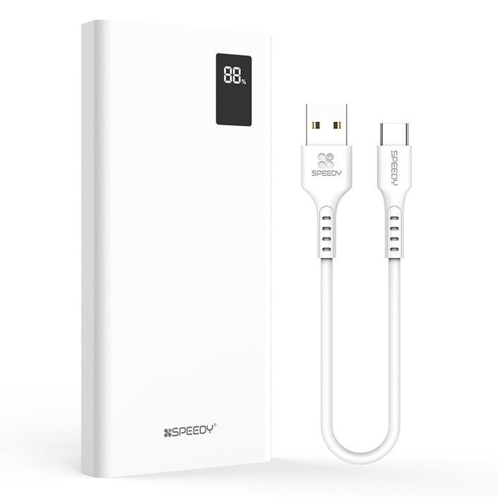 SPEEDY 슬림핏 PD 20W 고속충전 보조배터리 10000mAh 멀티단자 20W C타입 케이블 SPEEDY 슬림핏 PD 20W 고속충전 보조배터리 10000mAh 멀티단자 20W C타입 케이블