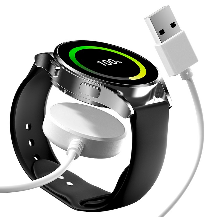 구스페리 애플 워치 호환 무선 충전 케이블 충전독, 화이트, 1개