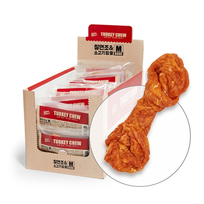 터키츄 칠면조와 소고기 힘줄 본타입 M
