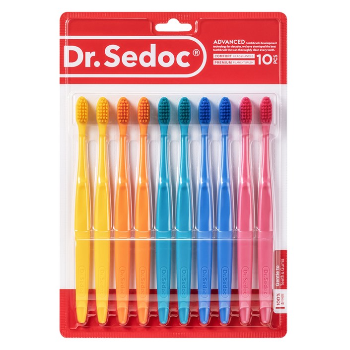 닥터세닥 컬러팝 칫솔, 10개입, 1개