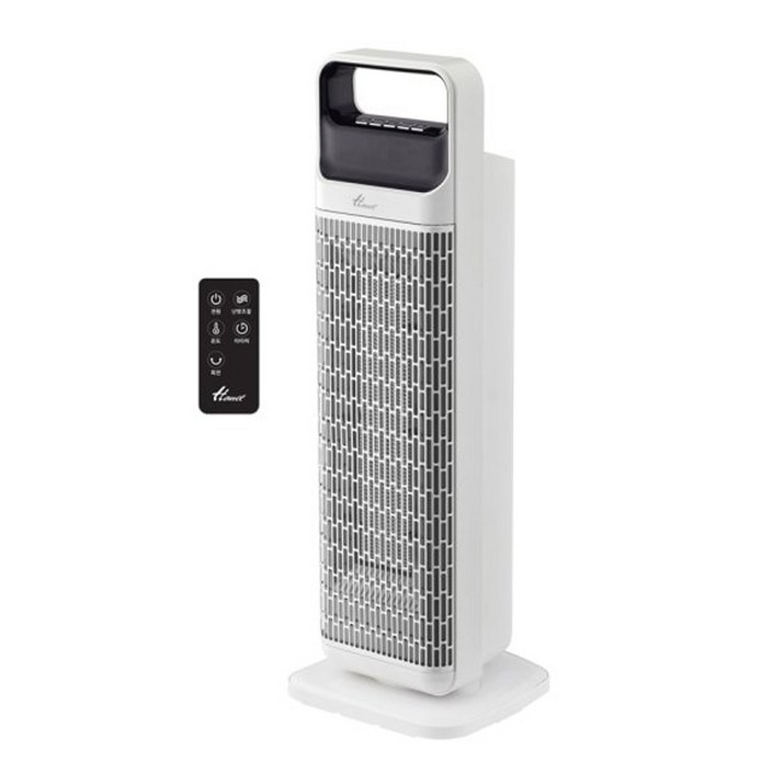 한일전기 PTC 리모컨 전기온풍기, 블랙 + 화이트, HEF-2020R