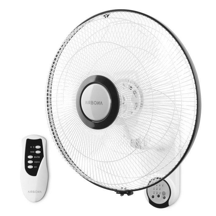 에어보나 벽걸이형 리모컨 가정 업소용 선풍기 40cm AB-09WFR, AB-09WFR