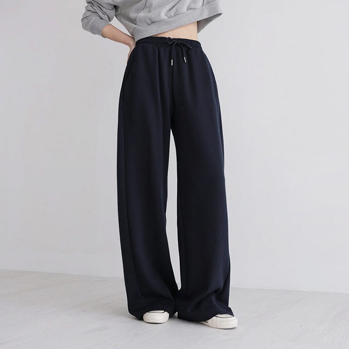 앤드스타일 여성용 숏/롱 애착팬츠1탄 No수선 폴딩 핀턱 와이드 트레이닝 팬츠 264350