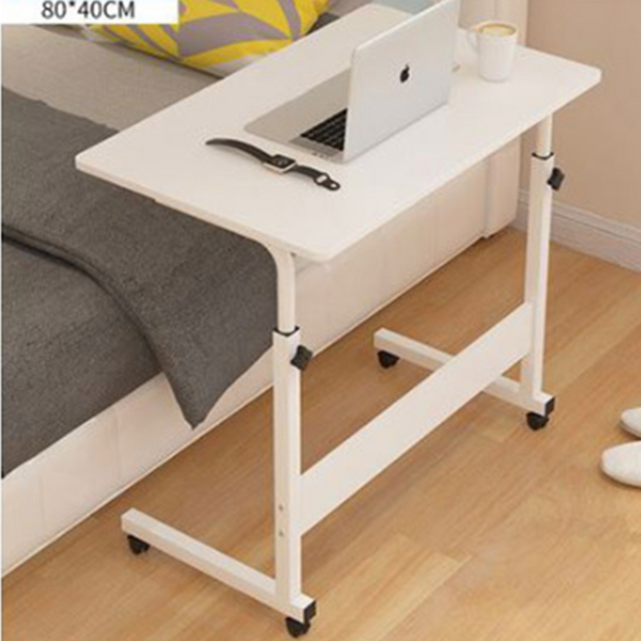 진컴퍼니 이동식 사이드테이블 쇼파 침대 노트북 높이조절테이블, 멀티 사이드 테이블60×40 오크