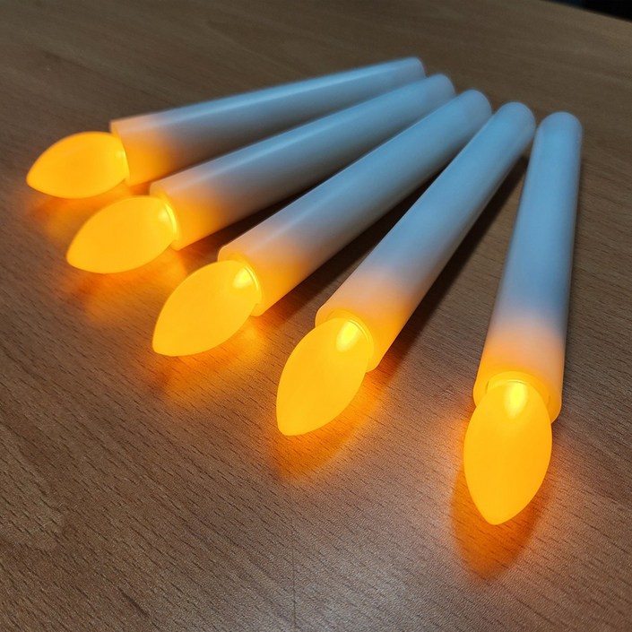 원터치 LED 촛불 5p 건전지 10p 세트