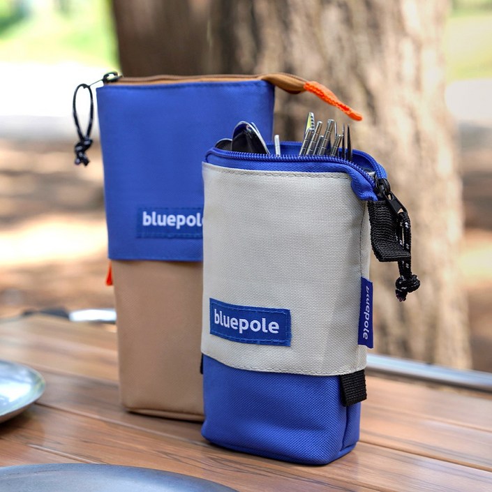 BLUEPOLE 아이엠 커틀러리 세트 캠핑 커트러리 휴대용 수저 젓가락 세트 4인, 블루, 1개